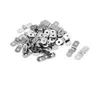 sourcing map 40pcs Collier de Serrage 5mm Fixation Tuyau Clip Tube Attacher Pince M5 201 acier inox deux trou sangle Attache Grillage Rigide Fixer Clôture