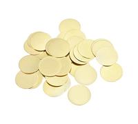 sourcing map 40pcs Laiton Estampage Blanc, Métal Bricolage Étiquette pour Artisanat, Pendentif Décoration 20mmx0.4mm