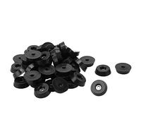 sourcing map 40Pcs Patin Pied Chaise Meuble Caoutchouc Tampon Pare-choc Embout Jambe Protection avec Rondelle Métal D18x15xH5mm