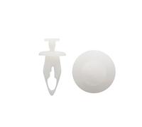 sourcing map 40Pcs Rivet en Plastique Blanc Moulage -Projection Clips Bouclier 9mm pour Voiture Auto