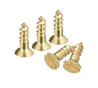 sourcing map 40Pcs Vis à Bois en Laiton M3 x 10mm Vis Autotaraudeuse