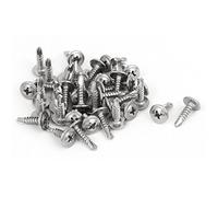 sourcing map 40pcs Vis Autotaraudeuse Vis Autoperceuse à Tête Cylindrique cruciforme M4.2 x 16mm métal