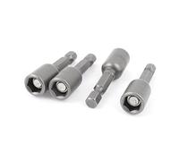 sourcing map 48mm Longueur 8mm Hexagon Magnétique Écrou Douille Entraînement Pointe Adaptateur 5pcs