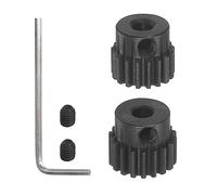 sourcing map 48P Durci Pinion Motor Ensemble Engrenages 2pcs 17T 18T Convient 3.175mm RC Motor Arbre 48 Terrain Engrenages pour RC Voiture, avec Hex Clé