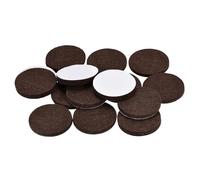 sourcing map 48Pcs Patins de Chaise Feutre Tampon 38mm Diamètre Marron | Meuble Autoadhésif, 5mm Épais, Plancher Protecteurs