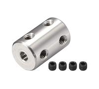 sourcing map 4mm à 4mm Alésage Coupleur Arbre Moteur Rigide Couplage Ensemble Vis L22XD14 Inox Acier Connecteur Accessoire