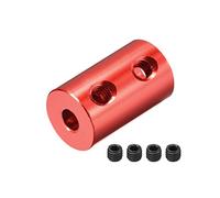 sourcing map 4mm à 5mm Alésage Coupleur Arbre Moteur Rigide Couplage Ensemble Vis L20XD12 Aluminium Alliage Accouplement Connecteur Accessoire Foncé Rouge 4pcs