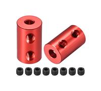 sourcing map 4mm à 5mm Alésage Coupleur Arbre Moteur Rigide Couplage Ensemble Vis L20XD12 Aluminium Alliage Connecteur Accessoire Rouge 2pcs