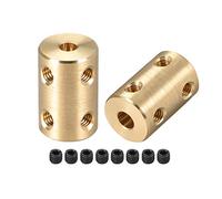 sourcing map 4mm à 5mm Alésage Coupleur Arbre Moteur Rigide Couplage Ensemble Vis L22XD14 Cuivre Connecteur Accessoire 2pcs