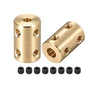 sourcing map 4mm à 6mm Alésage Coupleur Arbre Moteur Rigide Couplage Ensemble Vis L22XD14 Cuivre Connecteur Accessoire 2pcs