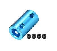 sourcing map 4mm à 8mm Alésage Coupleur Arbre Moteur Rigide Couplage Ensemble Vis L25XD14 Aluminium Alliage Connecteur Accessoire Bleu