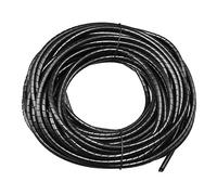 sourcing map 4mm Câble flex Tube Spirale Wire Wrap Noir Cordon Ordinateur Gérer 14-15M