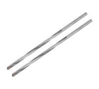 sourcing map 4mm Coupe Dia Cimenté Carbure Foret Hélicoïdal avec Rond Droit Tige pour Acier Trempé Acier Inox, 120mm Longueur 2 Pcs