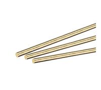 sourcing map 4mm Diamètre 100mm Longueur Tige Laiton Solide Rond Tour Barre Stock pour Bricolage Artisanat 4Pcs