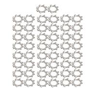 sourcing map 4mm Int. Dia acier inox Ext. Dent Rondelle Serrage Argenté 50pc