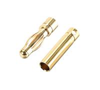 sourcing map 4mm Mâle et Femelle Banane Fiche Haut-Parleur Bouchon Câble Connecteurs Doré Jack Connecteur 10Paires