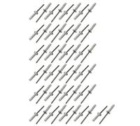 sourcing map 4mmx20mm Tête fraisée aluminium Rivets aveugles fermeture à glissière 50pcs