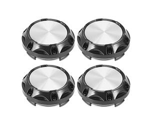 sourcing map 4pc 64mm Dia 4 Cosse Pneu Auto Centre Roue Cache-moyeu Argent Sticker Badge Clip à Clip Diamètre intérieur 52 mm