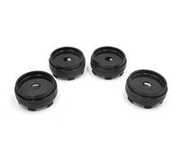 sourcing map 4pc Noir 66mm Dia 6 Cosse Pneu Auto Centre Roue Enjoliveur Protecteur
