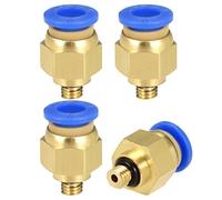 sourcing map 4pc PC6-M5 Raccord pneumatique droit raccord rapide tuyau flex fil 6mm M5