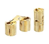 sourcing map 4pcs 10 mm Laiton Baril Charnières cachée Invisible Dissimulé Meubles Charnières 180 Degré Ouverture Angle pour DIY Bijoux Boîte, Or