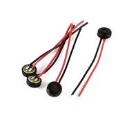 sourcing map 4pcs 2.6mm Fil à condensateur électret Microphone Cartouche 4mm Pick-upx2mm