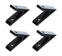 sourcing map 4pcs 45 Degrés Angle Aluminium Profil Coin Supports, Coin Orthèse Joint Connecteurs pour 2020 Série (Noir)