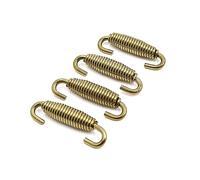 sourcing map 4pcs 59mm en Acier Inoxydable Ton Or Moto Ressorts de tuyaux d'échappement Crochet pivotants