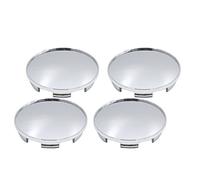 sourcing map 4pcs 68mm Dia 6 Clips Pneu Centre Roue Auto Couvre Chapeaux Cache moyeu Chrome Protecteur Ton Argent