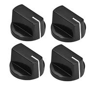 sourcing map 4Pcs 6mm Bouton Potentiomètre Guitare Contrôle Acrylique Volume Ton Bouton Noir