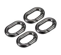 sourcing map 4Pcs Anneau de Sac Main Ressort Ovale 0.83 Pouce Foncé Gris | Fixation Pince Déclencheur Boucle pour Porte-Clé