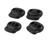 sourcing map 4pcs Arrêt de Cordon Serrure de Cordon Verrou de Cordon à Ressort bloqué Cordon Glisser Cordon pour Vêtement Sac Lacet Camping trou Double Noir