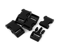 sourcing map 4pcs Boucle Attache Sangle Largeur 16mm Sac à Dos Plastique Noir Clip Boucle à déclenchement Rapide