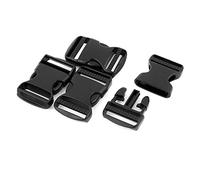 sourcing map 4pcs Boucle Attache Sangle Sac Dos Plastique Boucle déclenchement Rapide Large 37mm