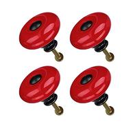 sourcing map 4pcs Bouton de Meuble Bouton Porte Bouton Tiroir Placard Armoire Poignée de Meuble Céramique 32mm Dia Rouge