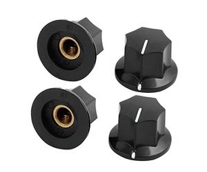sourcing map 4pcs Bouton Potentiomètre 6mm capuchon en plastique