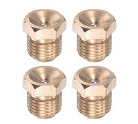 sourcing map 4Pcs Bouton Poussoir Graisse Huile Coupe M10x1 Inox Acier