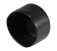 sourcing map 4Pcs Caoutchouc Embouts 2"(50mm) ID Vinyle Rond Embout Couverture Protecteurs Filetage de Vis Noir