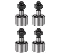 sourcing map 4pcs CF5 Cam Suiveur KR13 Aiguille Rouleau Roulement M5x0 .8mm Mâle Filetage 13mm Rouleau Diamètre Goujon Type 8mm Rouleau Largeur Miniature Piste Rouleau Roulements