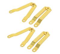 sourcing map 4pcs Charnière Porte Coffret bijoux Soutien du couvercle Ton or épaisseur 1mm