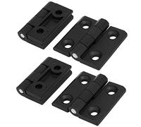 sourcing map 4pcs Charnière Porte Placard Armoire en aluminium noire 50mmx50mm