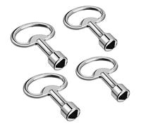 sourcing map 4pcs Clé Triangle Poubelle 53mm Long 13mmx8mmx2mm Trou Zinc Alliage Triangle Électrique Cabinet Clé