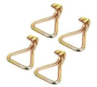 sourcing map 4Pcs Crochet à Cliquet Double J pour Sangle Charge 4409 Lbs pour 50mm Sangle d'Arrimage pour Voiture, Camion, Remorque