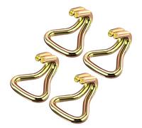 sourcing map 4Pcs Crochet à Cliquet Double J pour Sangle Charge 7716 Lbs pour 50mm Sangle d'Arrimage pour Voiture, Camion, Remorque