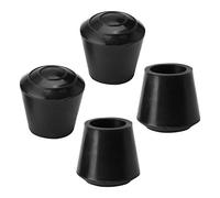 sourcing map 4pcs Embout Pied Chaise Bouchon Tampon Capuchon Protection Jambe Meuble Plancher Anti-dérapant en Caoutchouc Noir 13mm ID
