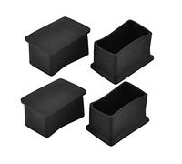 Pied de meuble SOURCING MAP Embout Pied de chaise Meuble Embout Tube Jambe Patins Protection Caoutchouc Noir Carré 50mm x 30mm 4Pcs