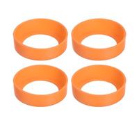 sourcing map 4Pcs Housse de Protection pour Bouteille d'Eau en Silicone, Manchon Antidérapant pour le Fond de La Bouteille, Orange (65mm)