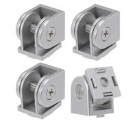 sourcing map 4Pcs Joint Pivotant en Aluminium Moulé Sous Pression, Réglable à 180°, Connecteur de Joint Pivotant Flexible pour Profilé en Aluminium de Série 2020, Ouverture de 6 mm, Argenté