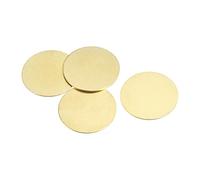 sourcing map 4pcs Laiton Estampage Blanc, Rond Métal Bricolage Étiquette pour Artisanat, Pendentif Décoration 30mmx1mm