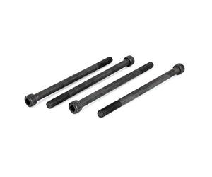 sourcing map 4pcs M10x160mm Vis à Tête Cylindrique à Six Pans Creux Tête Hexagonale Boulon Demi Filetage en Acier Allié 12.9 Noir